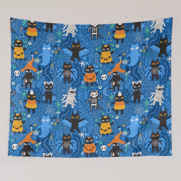 Item preview, Spooky Halloween black cats. designed and sold by kostolom3000.