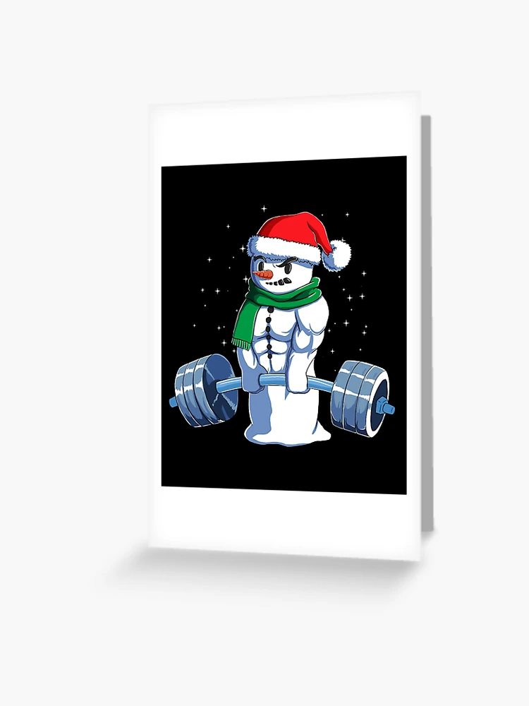 Weightlifting Santa Cards and Gift Wrap – Powerful Ideas Press