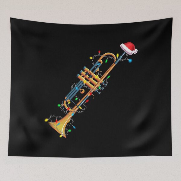 Aperçu de l'œuvre Idée cadeau Noël musicien trompette musicien créée et vendue par alwe-designs.