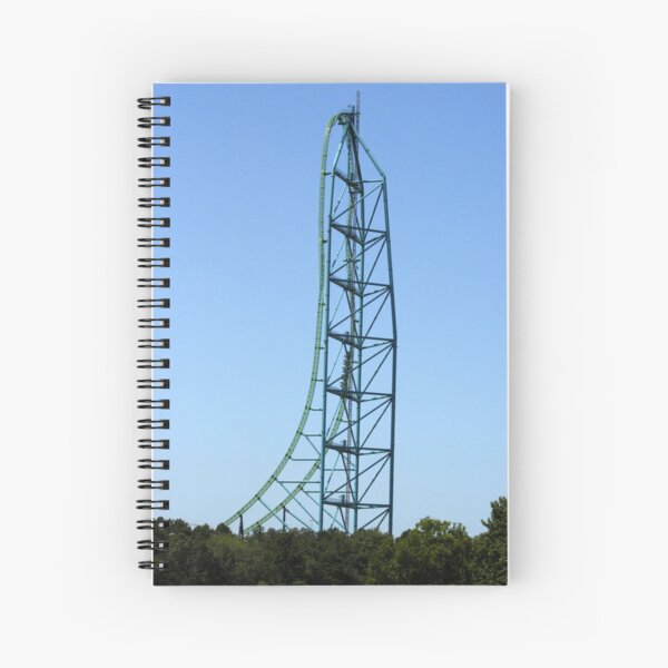 Kingda Ka - Worlds Tallest and Fastest Roller Coaster Spiral Notebook