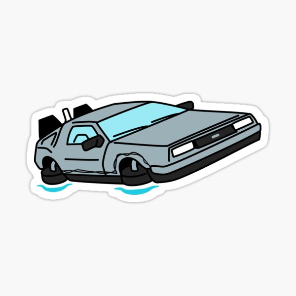 UEA GeekSoc - Flying DeLorean Sticker