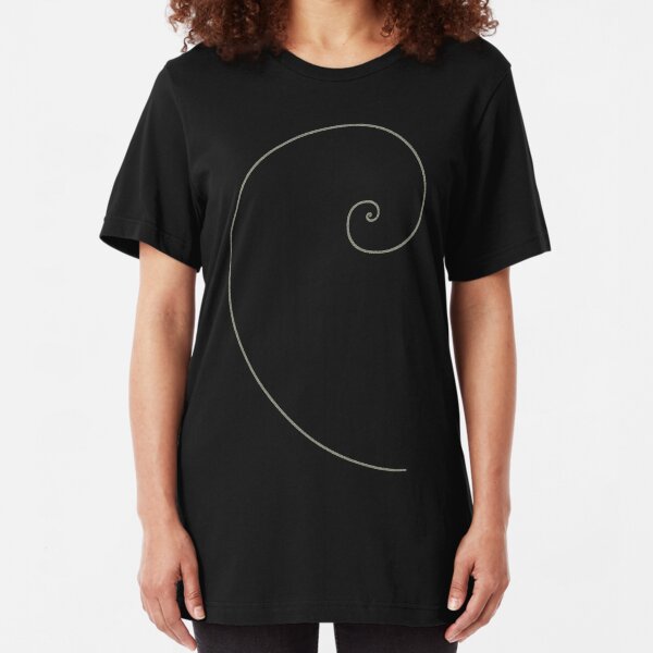 Fibonacci Spiral Slim Fit T-Shirt