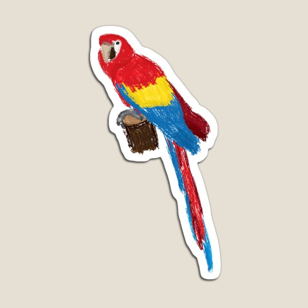 Item preview, Artwork of a Sitting Scarlet Macaw Parrot designed and sold by JD's Shop.