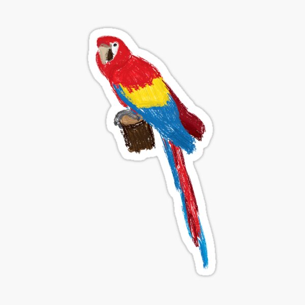 Item preview, Artwork of a Sitting Scarlet Macaw Parrot designed and sold by JD's Shop.