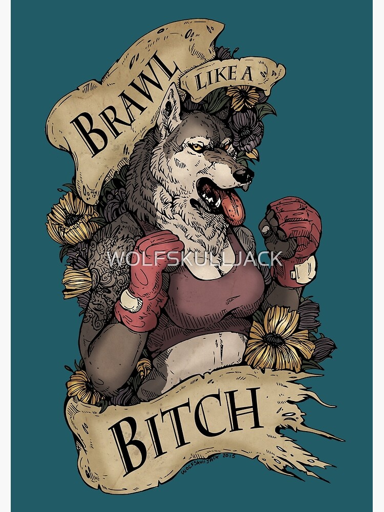 Thumbnail 3 of 3, Journal, Brawl Like a Bitch designed and sold by WOLFSKULLJACK.