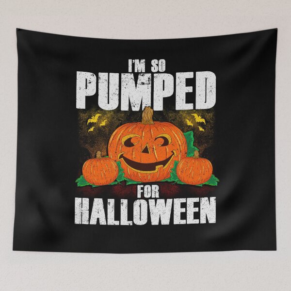Item preview, Funny Halloween Carved Pumpkin Jack O'Lantern Pumped For Halloween designed and sold by UniQueensShop.