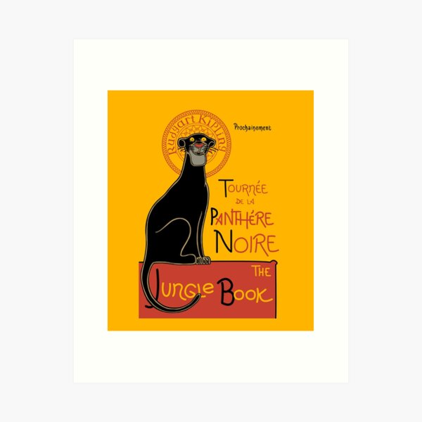 Panthère Noir Art Print