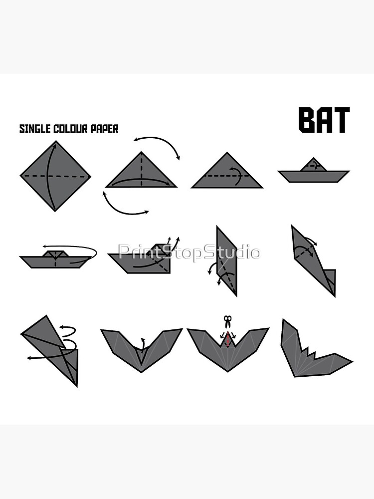 origami bat snapguide