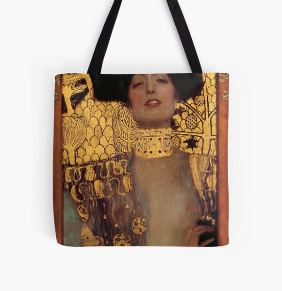 Judith and the Head of Holofernes (also known as Judith I) is an oil painting by Gustav Klimt created in 1901. It depicts the biblical character of Judith All Over Print Tote Bag