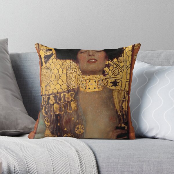 Judith and the Head of Holofernes (also known as Judith I) is an oil painting by Gustav Klimt created in 1901. It depicts the biblical character of Judith Throw Pillow