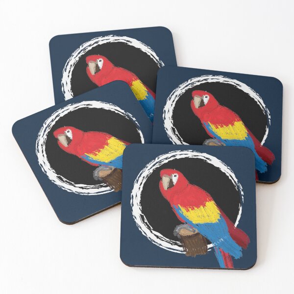 Item preview, Artwork of a Sitting Scarlet Macaw Parrot II designed and sold by JD's Shop.