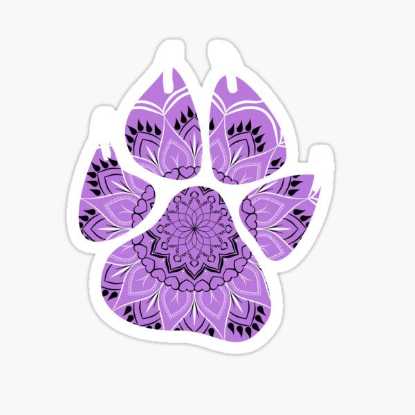 Mandala paw print Sticker
