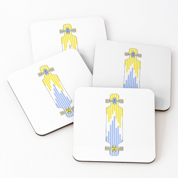Item preview, Longboard Drop Through Yellow Blue designed and sold by Fangpunk.