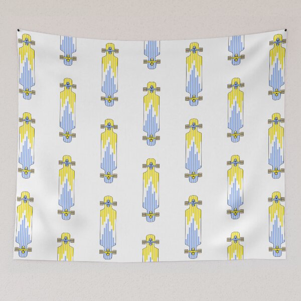 Item preview, Longboard Drop Through Yellow Blue designed and sold by Fangpunk.