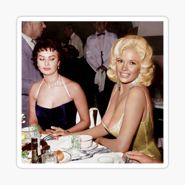 Sophia Loren and Jayne Mansfield 1957 - In Color Sticker