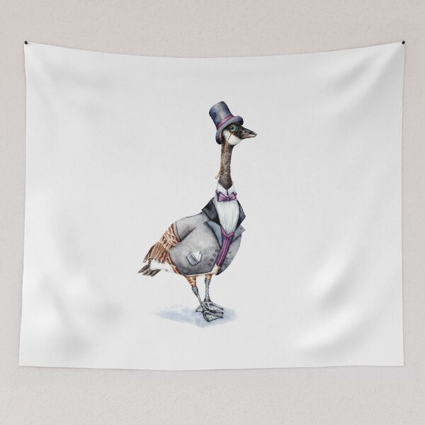 Item preview, Victorian Gentleman Goose in a Top Hat  designed and sold by Goosi Art.