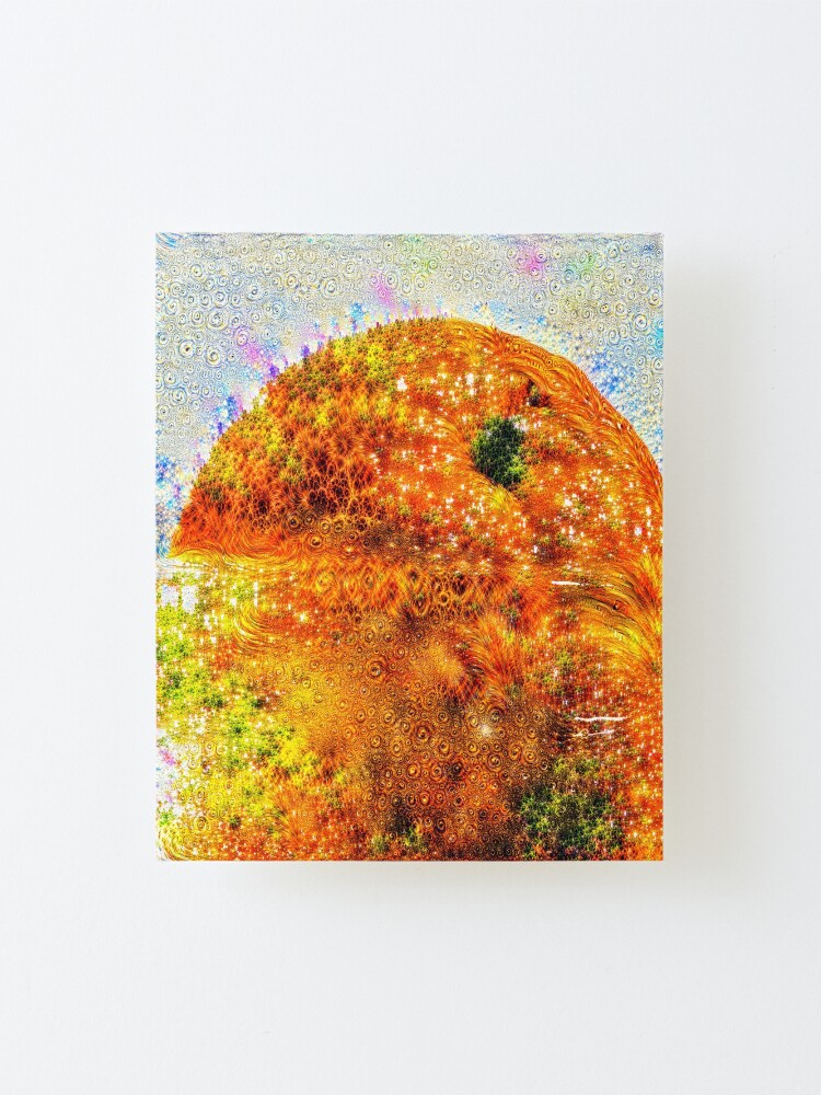 Alternate view of #DeepDreamed Frozen Orange Mounted Print