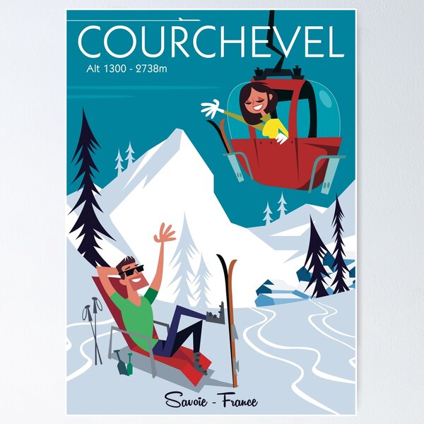 Item preview, Courchevel poster designed and sold by GAGodel.