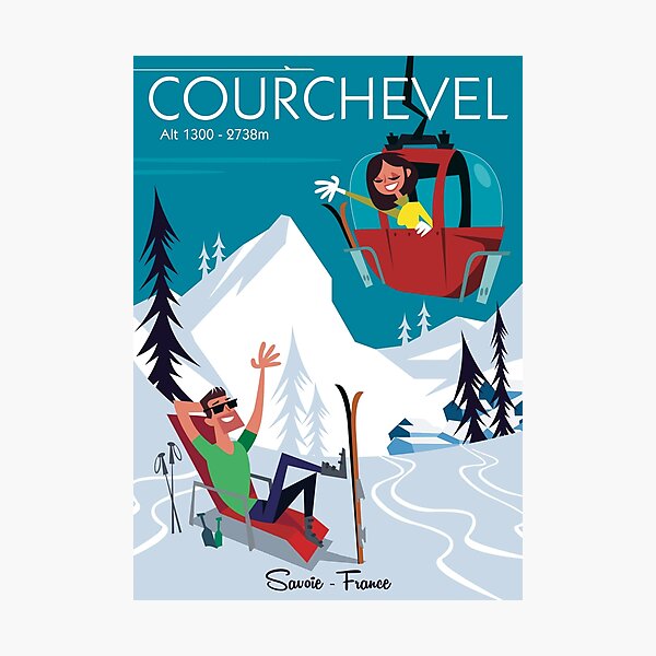 Courchevel poster Photographic Print