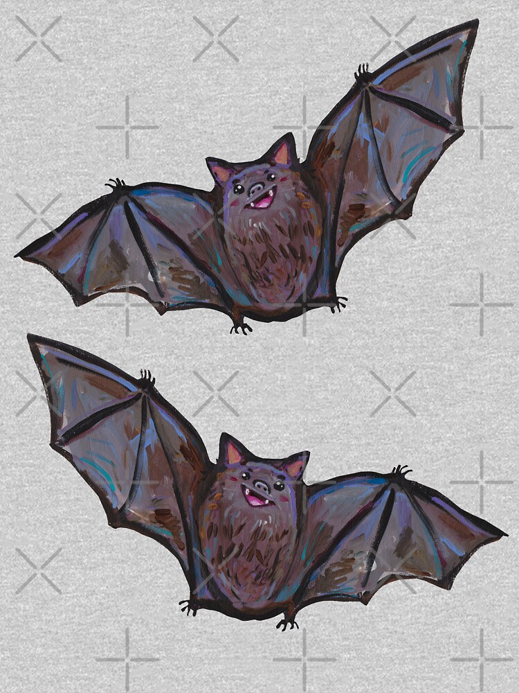 Creepy Cute Hand Painted Halloween Bat Pattern by RobertPhelpsArt