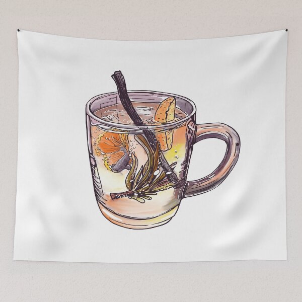 Item preview, For Aquascaping tea loving people with a betta fish. designed and sold by harnas-design.