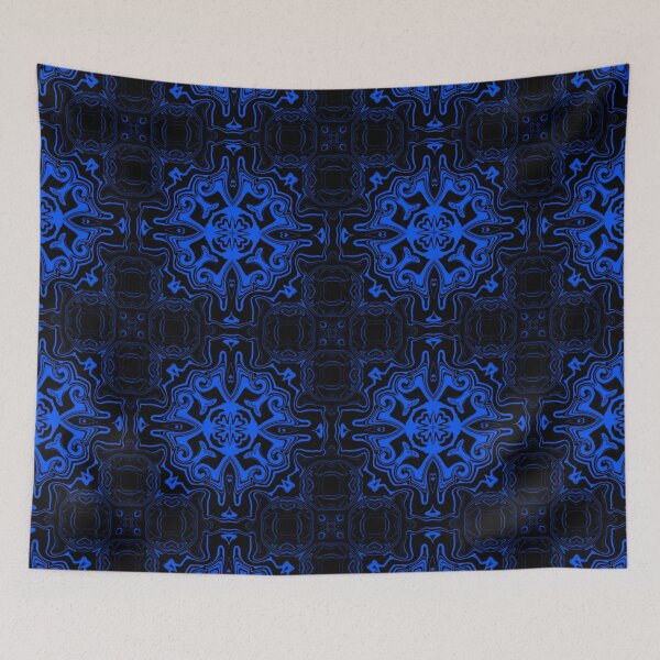 Item preview, Monochrome Blue Mosaic, pattern 5 designed and sold by Bennydoscope.