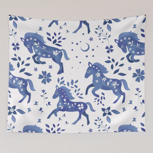 Item preview, Delft Blue Horses  designed and sold by CarlyWatts.