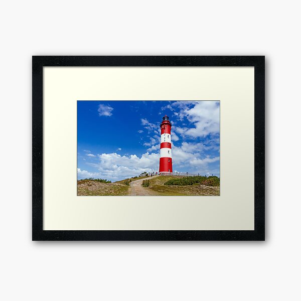 Lighthouse on the island Amrum Framed Art Print