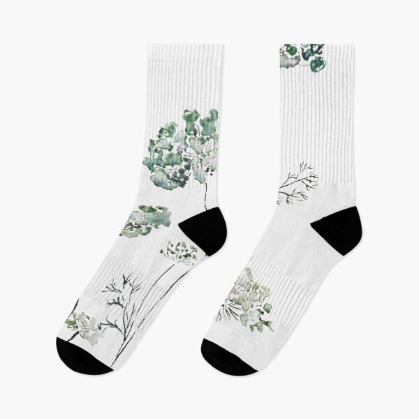 Item preview, hand painted abstract queen anns lace green designed and sold by ColorandColor.