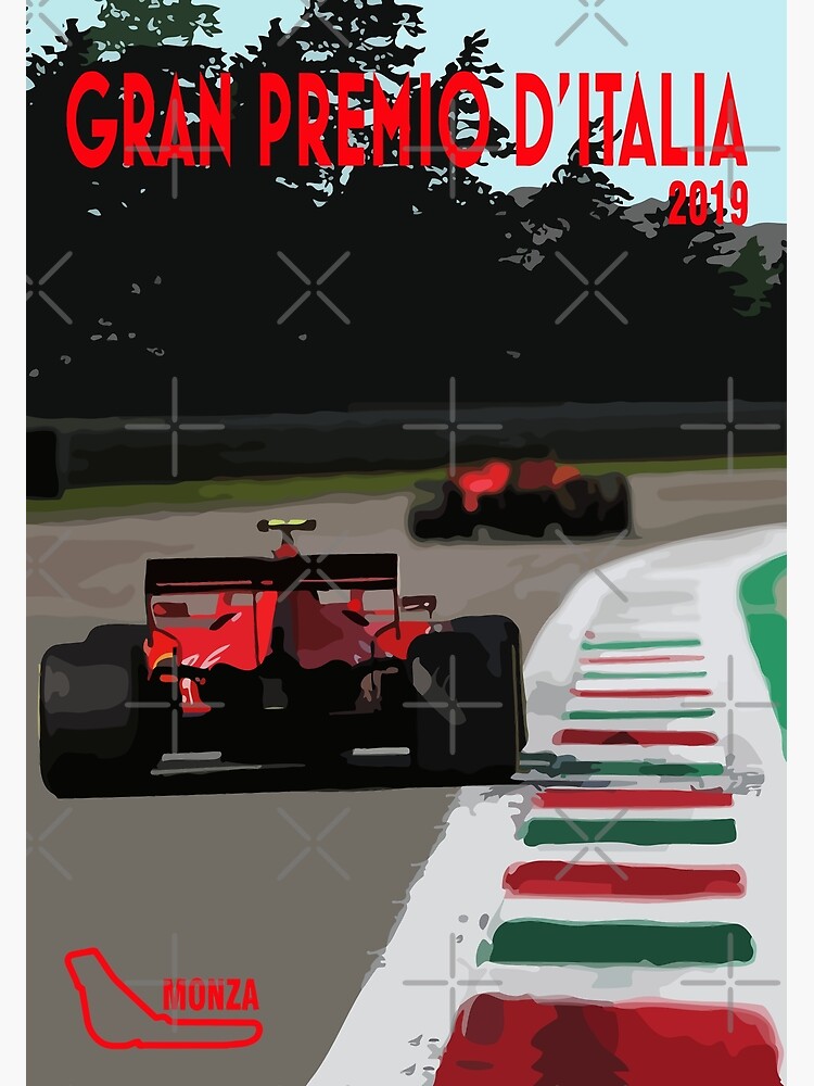 Disover Ferrari Gran Premio D'Italia 2019 - Monza Premium Matte Vertical Poster
