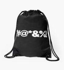 ?#@*&%! - Qbert Parody Swearing Drawstring Bag