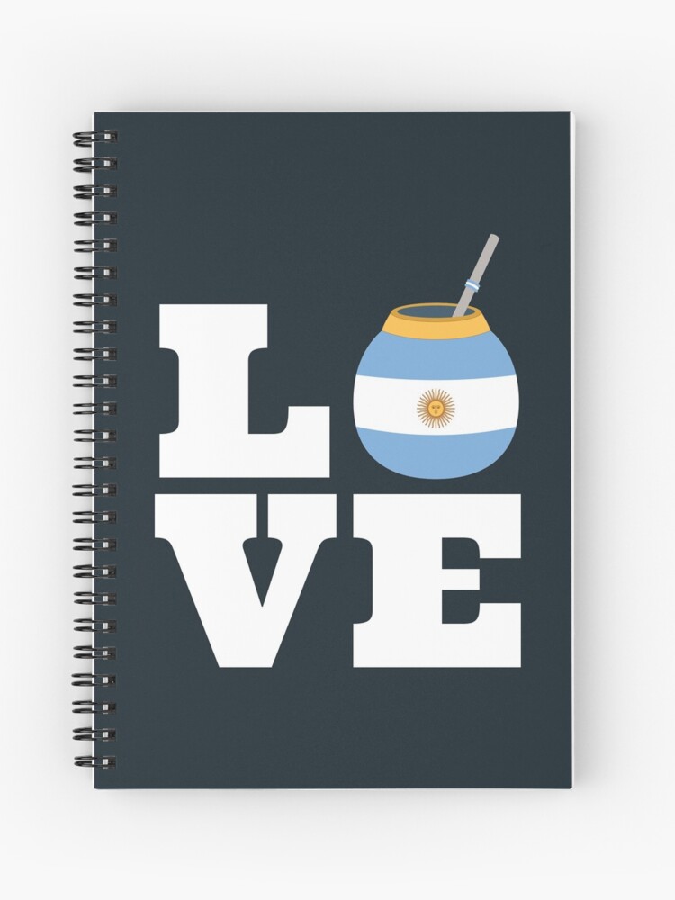 Yerba Mate With Argentina Flag | Spiral Notebook