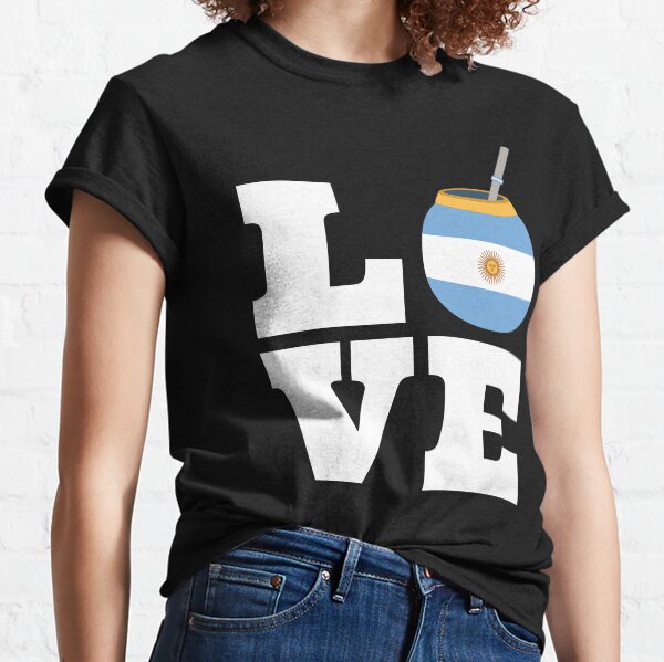 Yerba Mate With Argentina Flag Classic T-Shirt