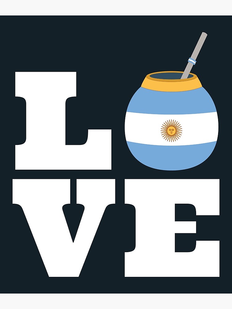 Yerba Mate Argentina flag Photographic Print for Sale by