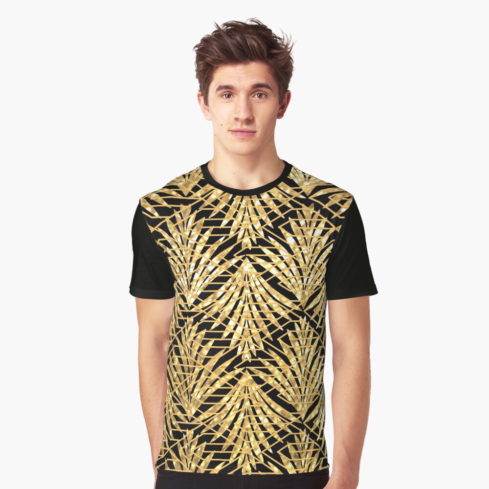 Black gold graphic tee Clearance