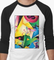Abstract Design (Large Graphic) Men's Baseball ¾ T-Shirt