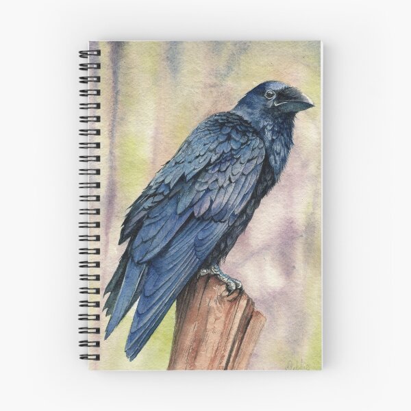 Item preview, El ayudante de Elijah - Raven Pintura a la acuarela designed and sold by Debbie Clark.