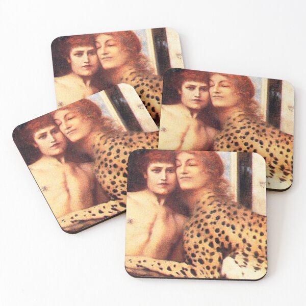 Item preview, The Caresses, 1896 by Fernand Khnopff - Sphinx Symbolism art designed and sold by Bebichic.