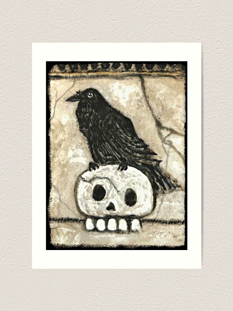 Edgar Allan Poe Inspired Gothic Throw Pillows Ravens Skulls 