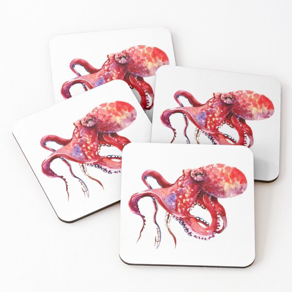 Item preview, Tropical Red Octopus designed and sold by surenart.