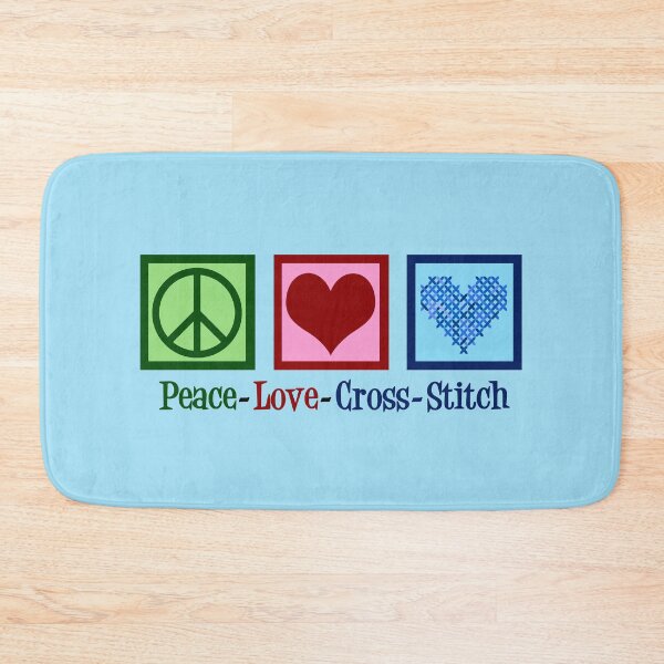 Item preview, Peace Love Cross Stitch designed and sold by Epic Love Designs.