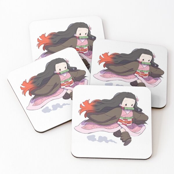 Tiny Nezuko Coasters (Set of 4)