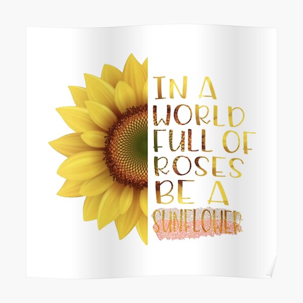 Sunflower And Roses Wall Art Redbubble