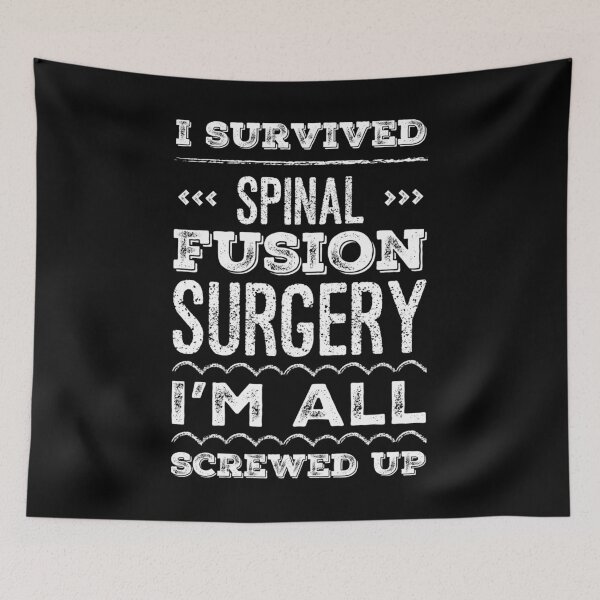 Item preview, Spinal Fusion Surgery Survivor All Screwed Up Funny Gift designed and sold by BiagioDeFranco.
