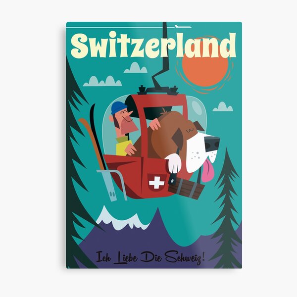 Switzerland Poster Metal Print