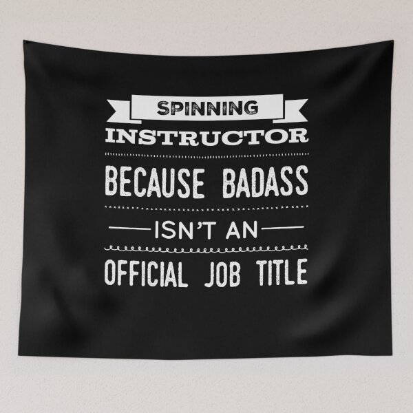 Item preview, Funny Spinning Instructor Gift Badass Isn’t A Job Title designed and sold by BiagioDeFranco.