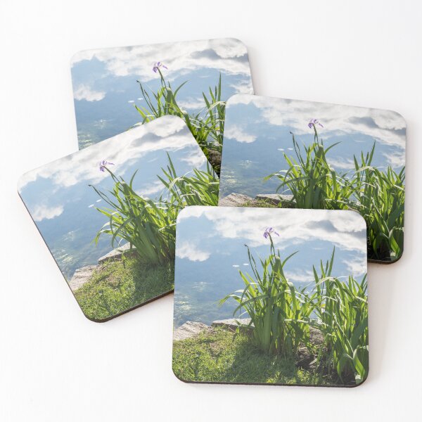 Item preview, Upside Down Skyscape - Glossy Pond and Irises  designed and sold by Georgia Mizuleva.