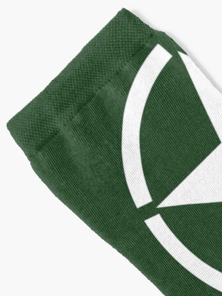 Alternate view of AMERICAN ARMY. STAR, Star & Circle, Jeep, WWII, America, American, Americana, USA, White, on Army Green. Socks