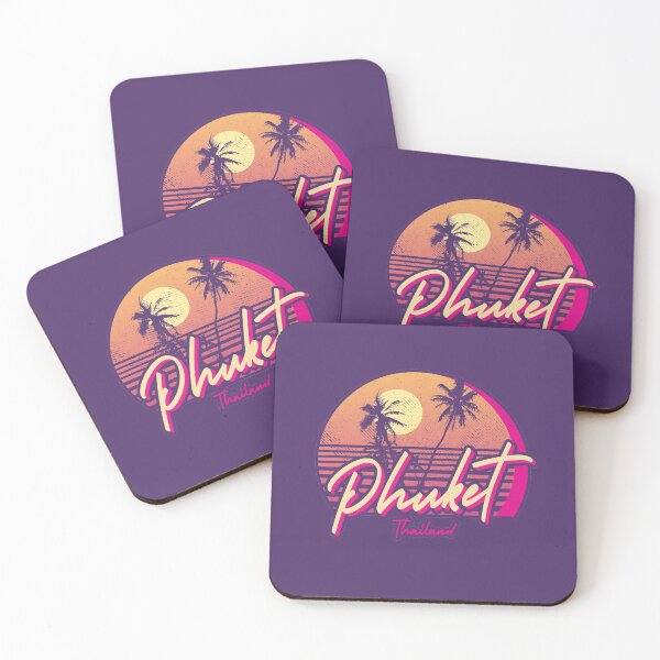 Item preview, Retro Phuket Thailand Sunset Beach Graphic designed and sold by Si Li.