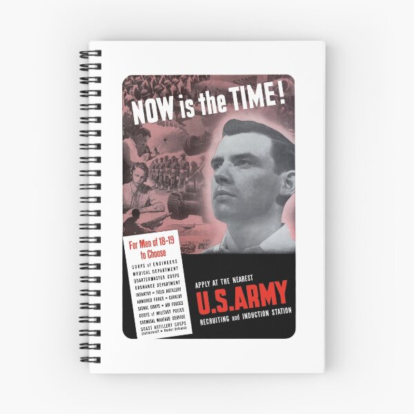 Item preview, Now Is The Time -- WW2 Army Recruiting designed and sold by warishellstore.
